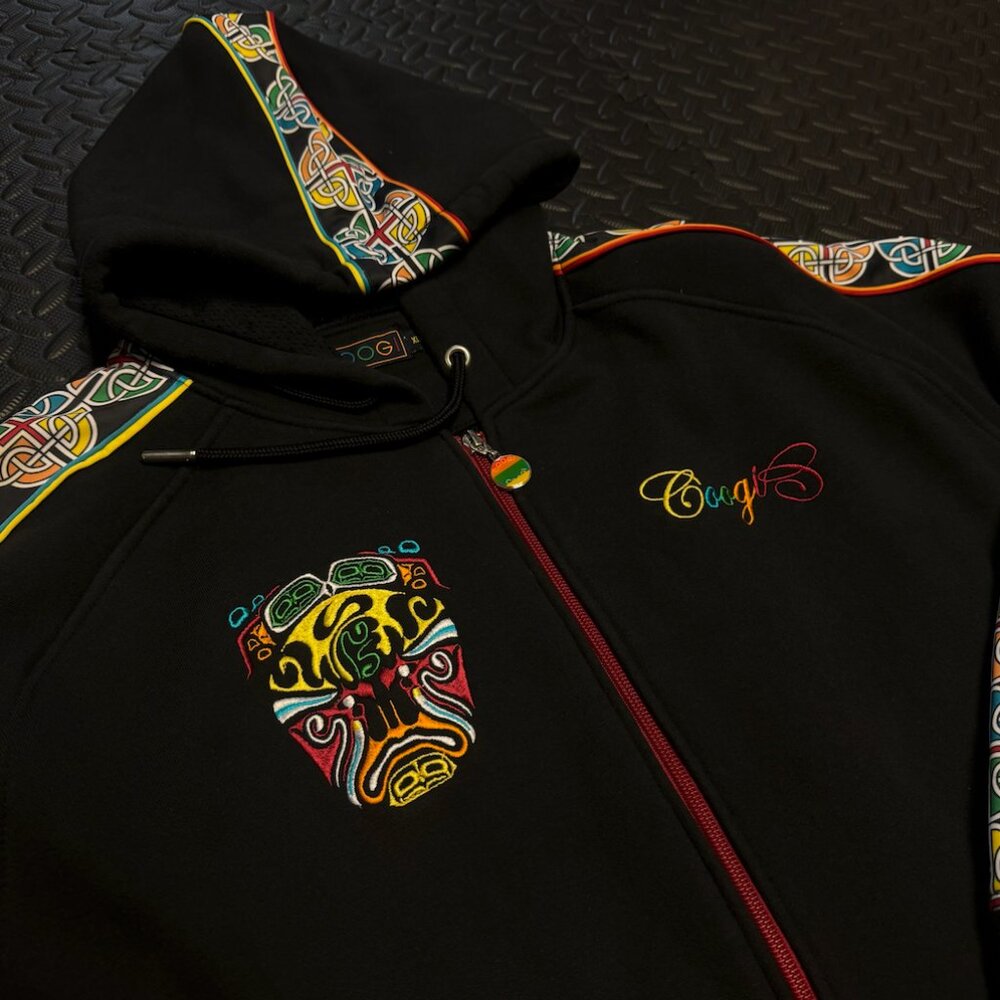COOGI Heavyweight Embroided Zip-Up Hoodie (RARE)